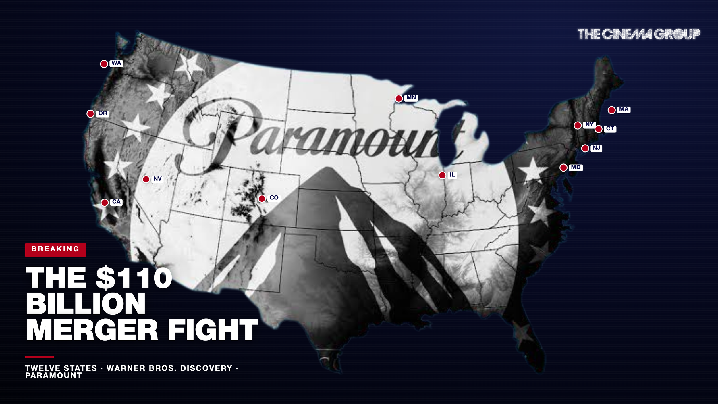 Twelve States Sue to Block Paramount’s Warner Bros. Discovery Takeover