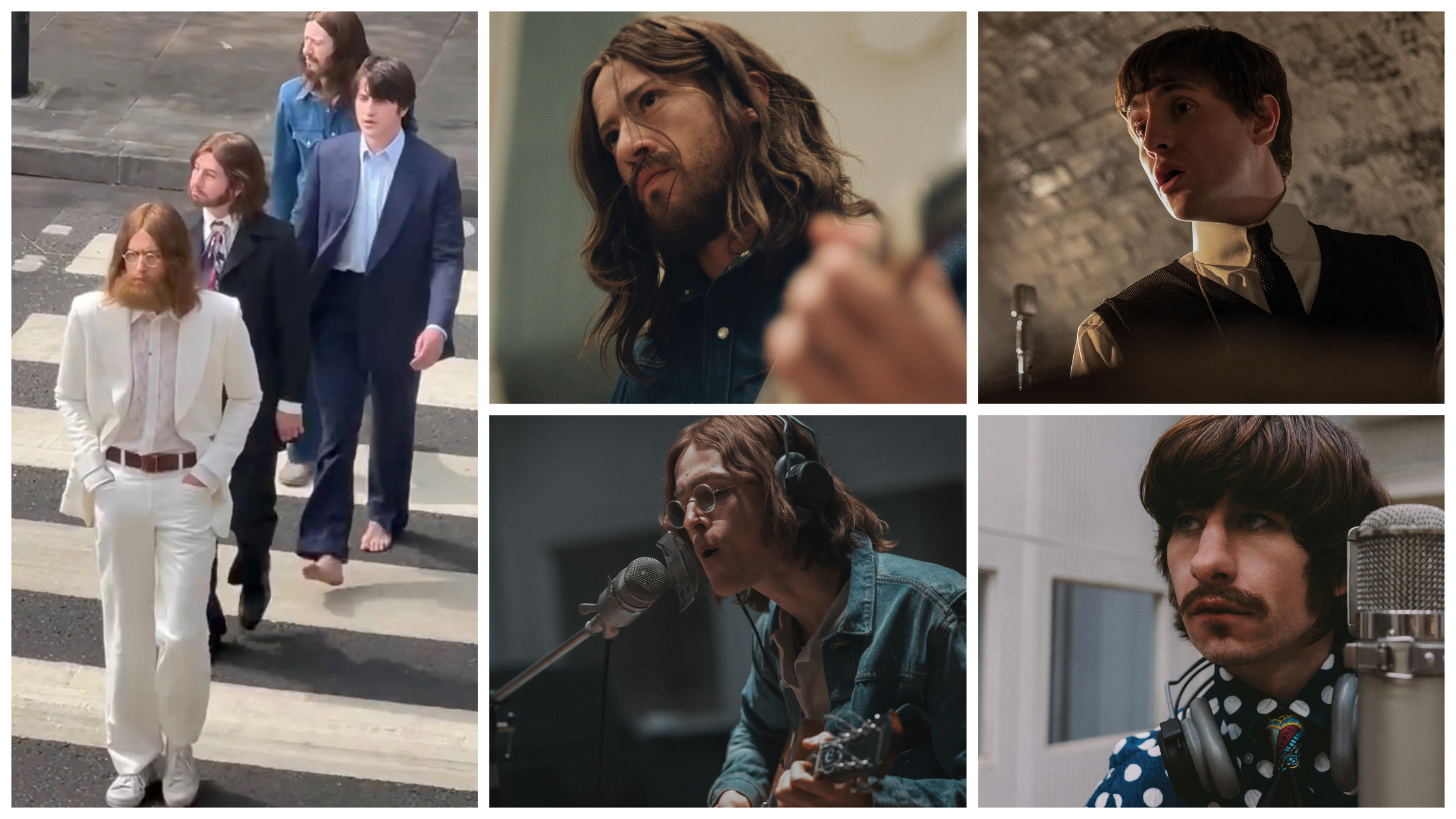 Paul Mescal, Joseph Quinn, Barry Keoghan, and Harris Dickinson Recreate the ‘Abbey Road’ Cover for Sam Mendes’ Beatles Films